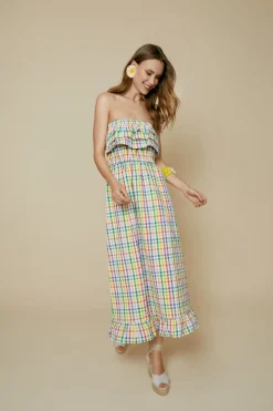 VESTIDO CHECKMULTICOLOR