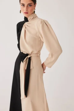 VESTIDO JUANNANEGRO/BEIGE