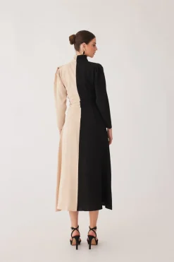 VESTIDO JUANNANEGRO/BEIGE