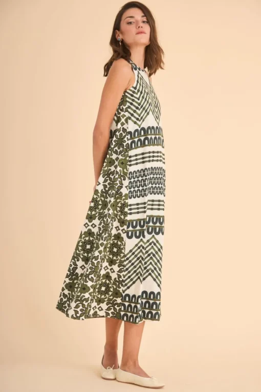 VESTIDO NO USARESTAMPADO VERDE