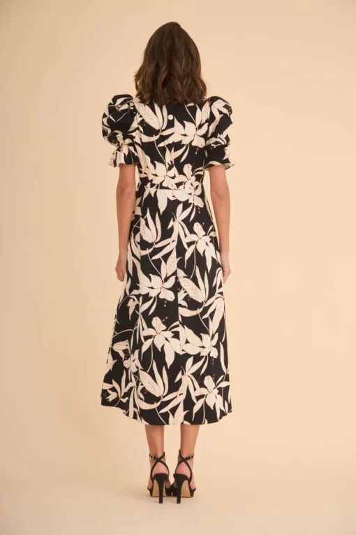 VESTIDO PALOMAESTAMPADO NEGRO