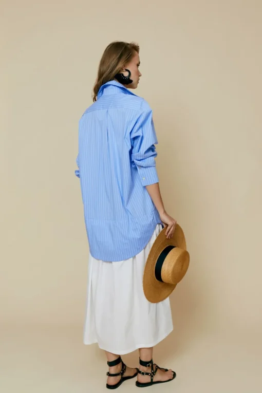 VESTIDO SAVARAAZUL/BLANCO