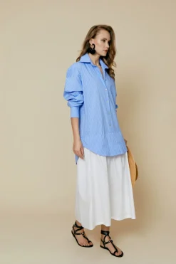 VESTIDO SAVARAAZUL/BLANCO