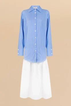 VESTIDO SAVARAAZUL/BLANCO